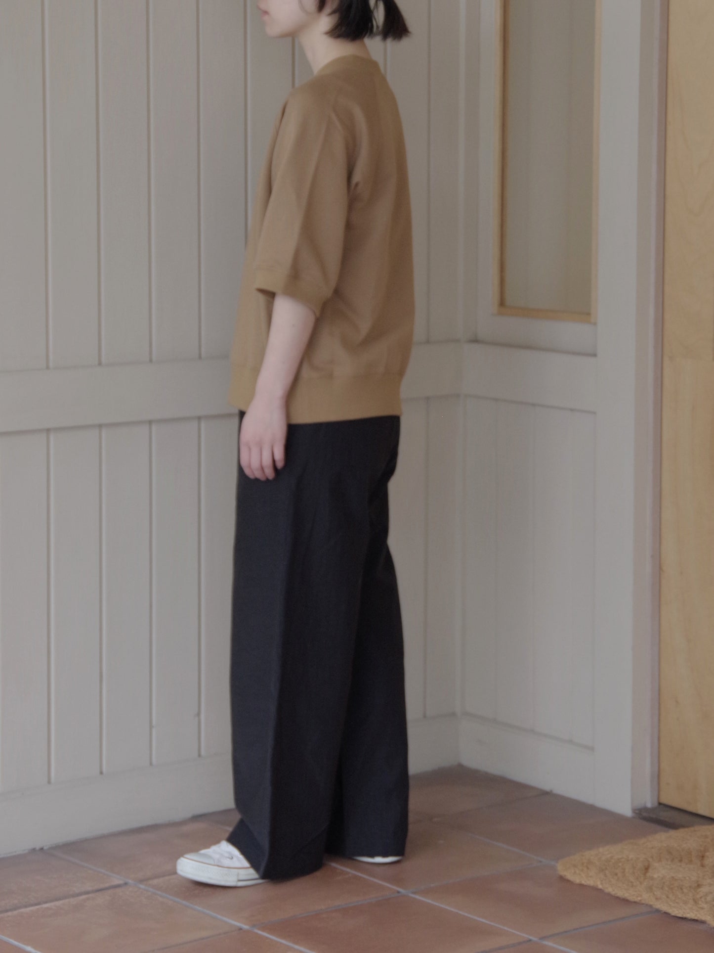 コットン半袖スウェットシャツ | atelier naruse