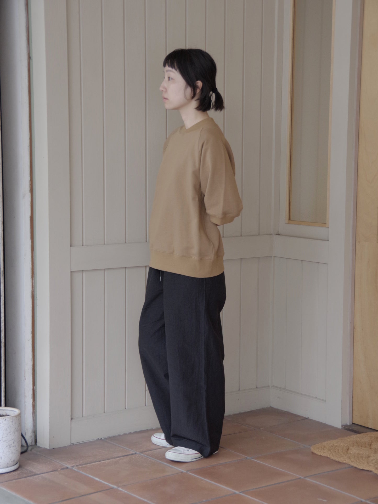コットン半袖スウェットシャツ | atelier naruse