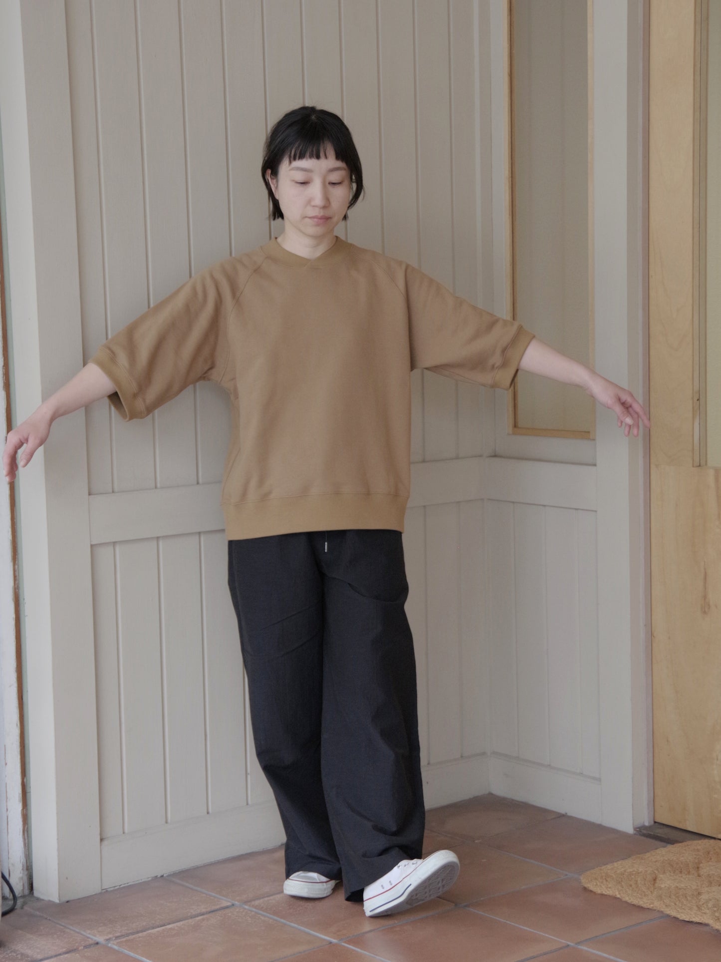 コットン半袖スウェットシャツ | atelier naruse