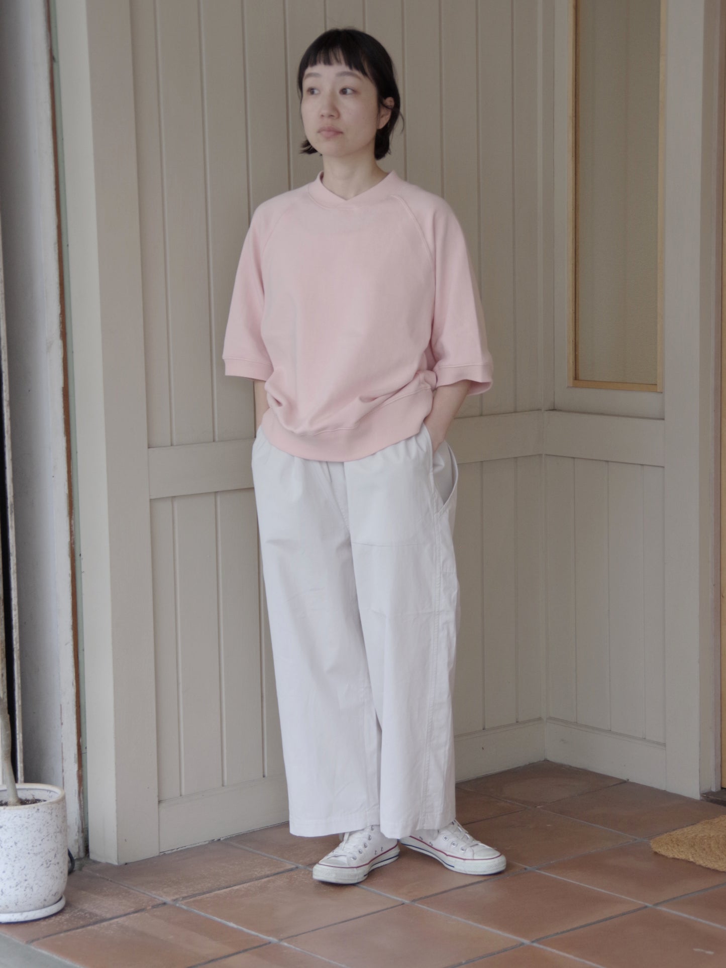 コットン半袖スウェットシャツ | atelier naruse