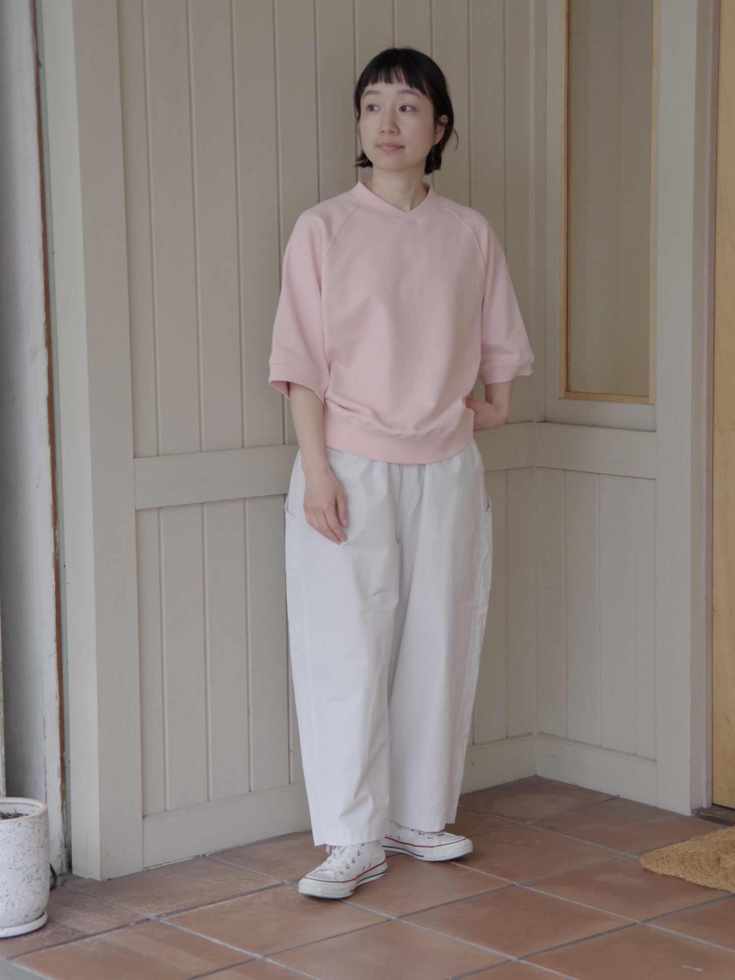 コットン半袖スウェットシャツ | atelier naruse