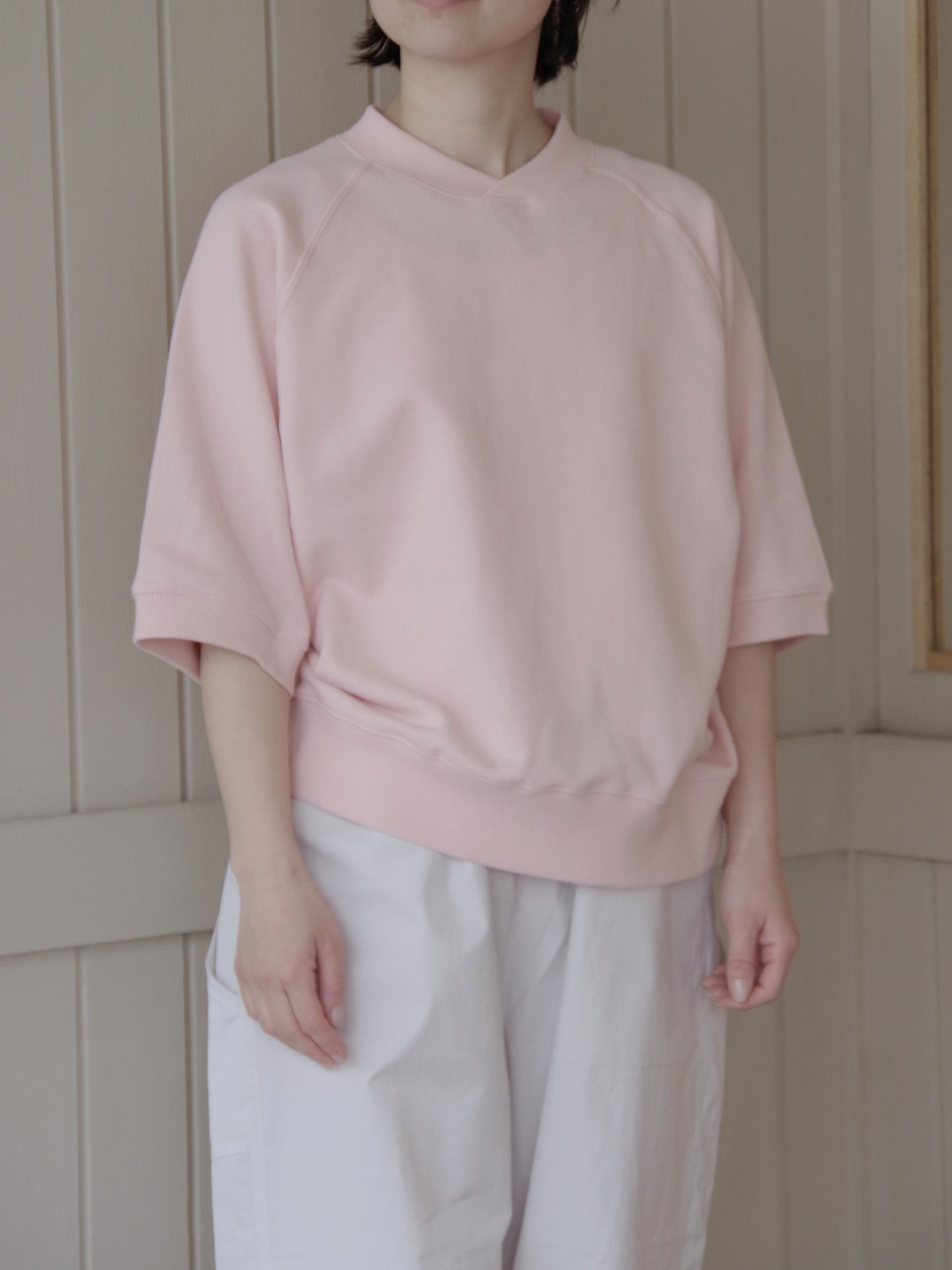 コットン半袖スウェットシャツ | atelier naruse