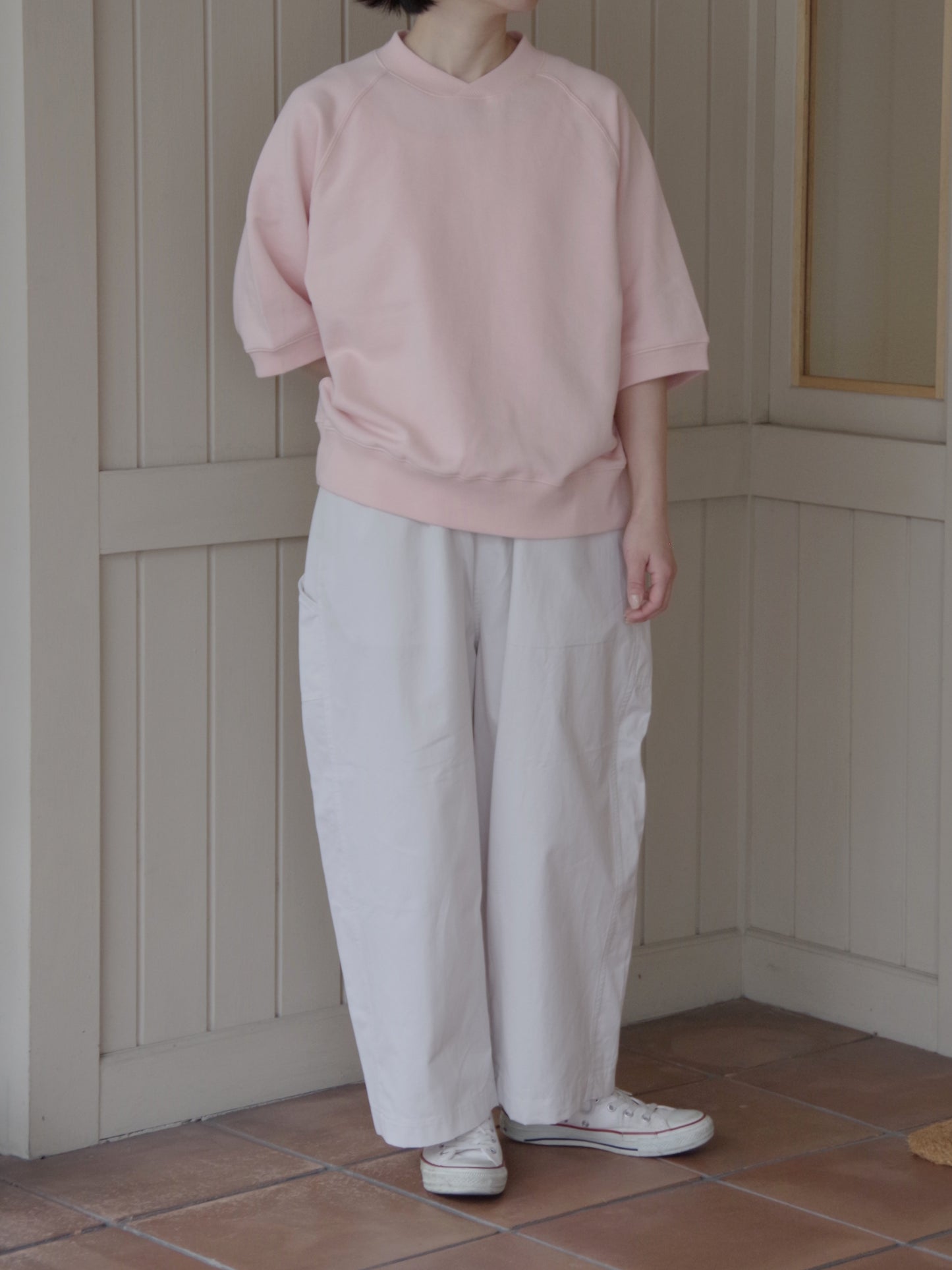 コットン半袖スウェットシャツ | atelier naruse