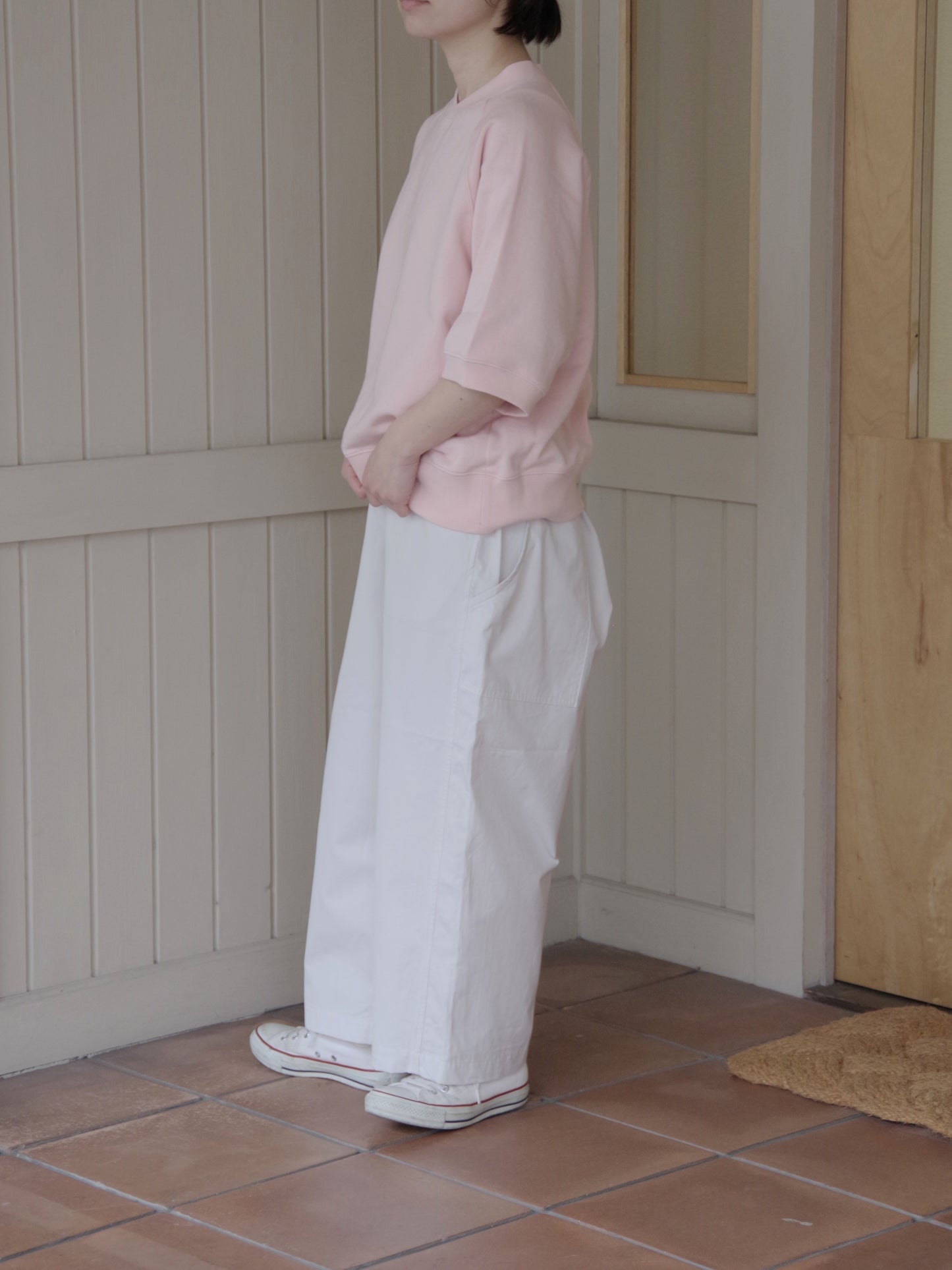 コットン半袖スウェットシャツ | atelier naruse