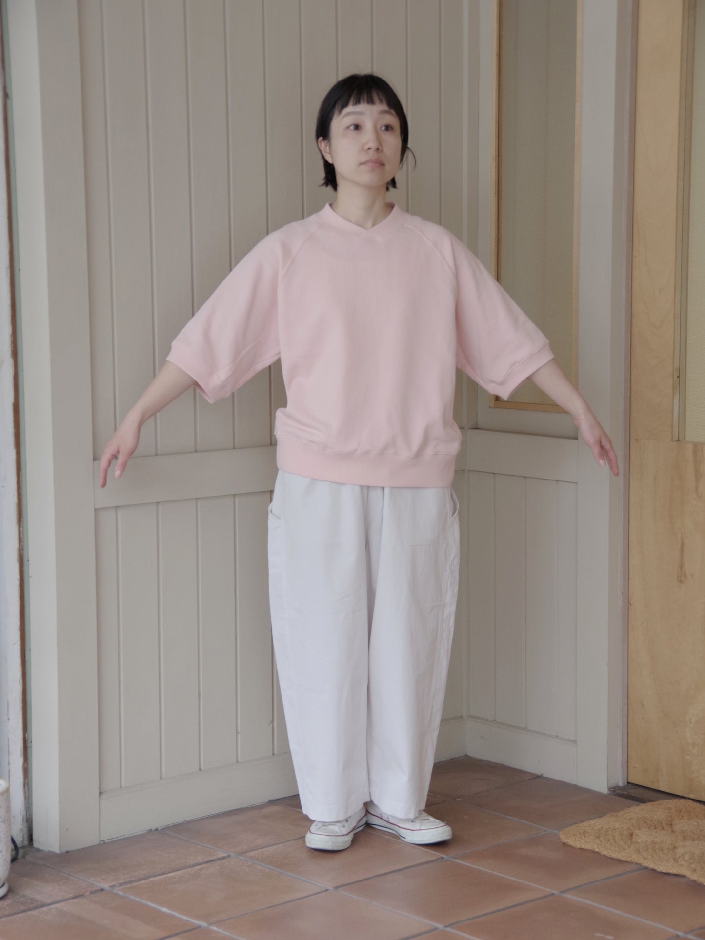 コットン半袖スウェットシャツ | atelier naruse