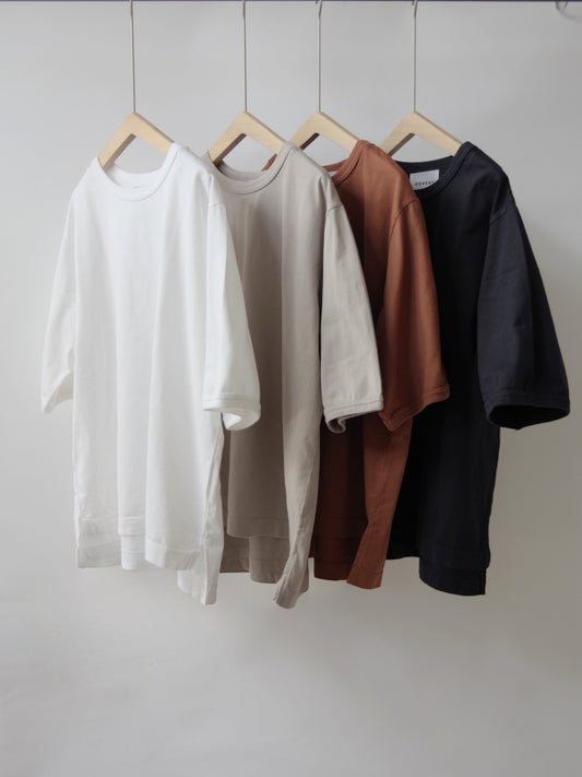 サンフォーキン天竺 シンプルクルーネックプルオーバー | OUVERT