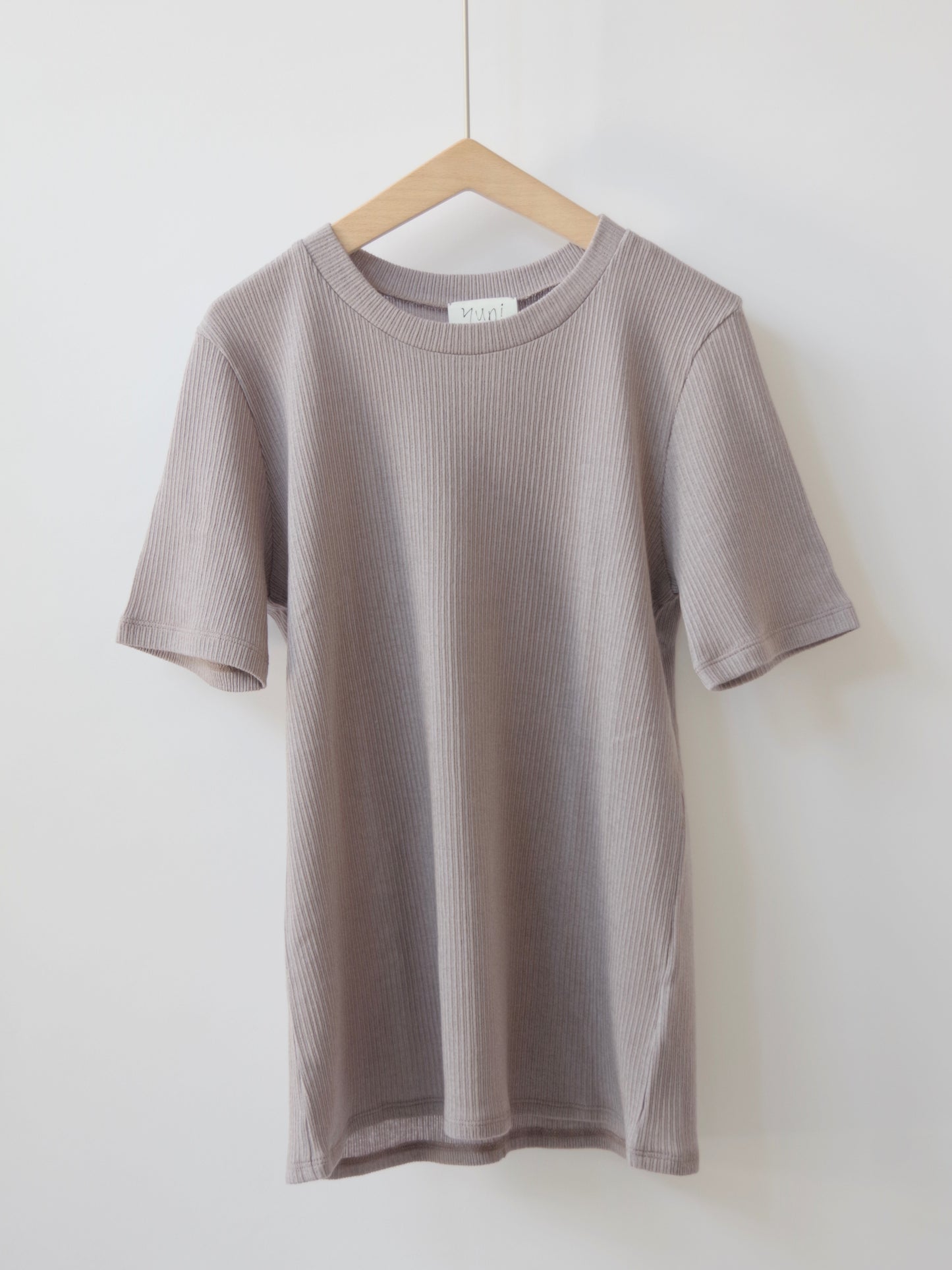 コットンポリエステルナチュラルテレコ ハーフスリーブTシャツ | yuni