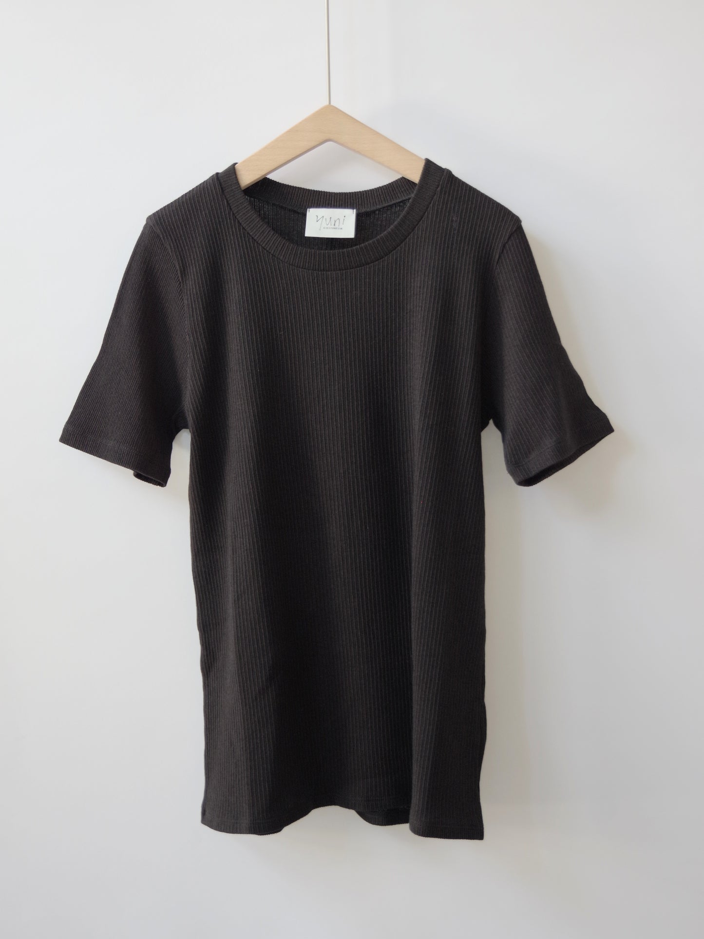 コットンポリエステルナチュラルテレコ ハーフスリーブTシャツ | yuni