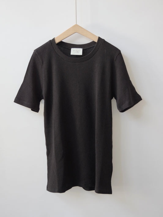 コットンポリエステルナチュラルテレコ ハーフスリーブTシャツ | yuni