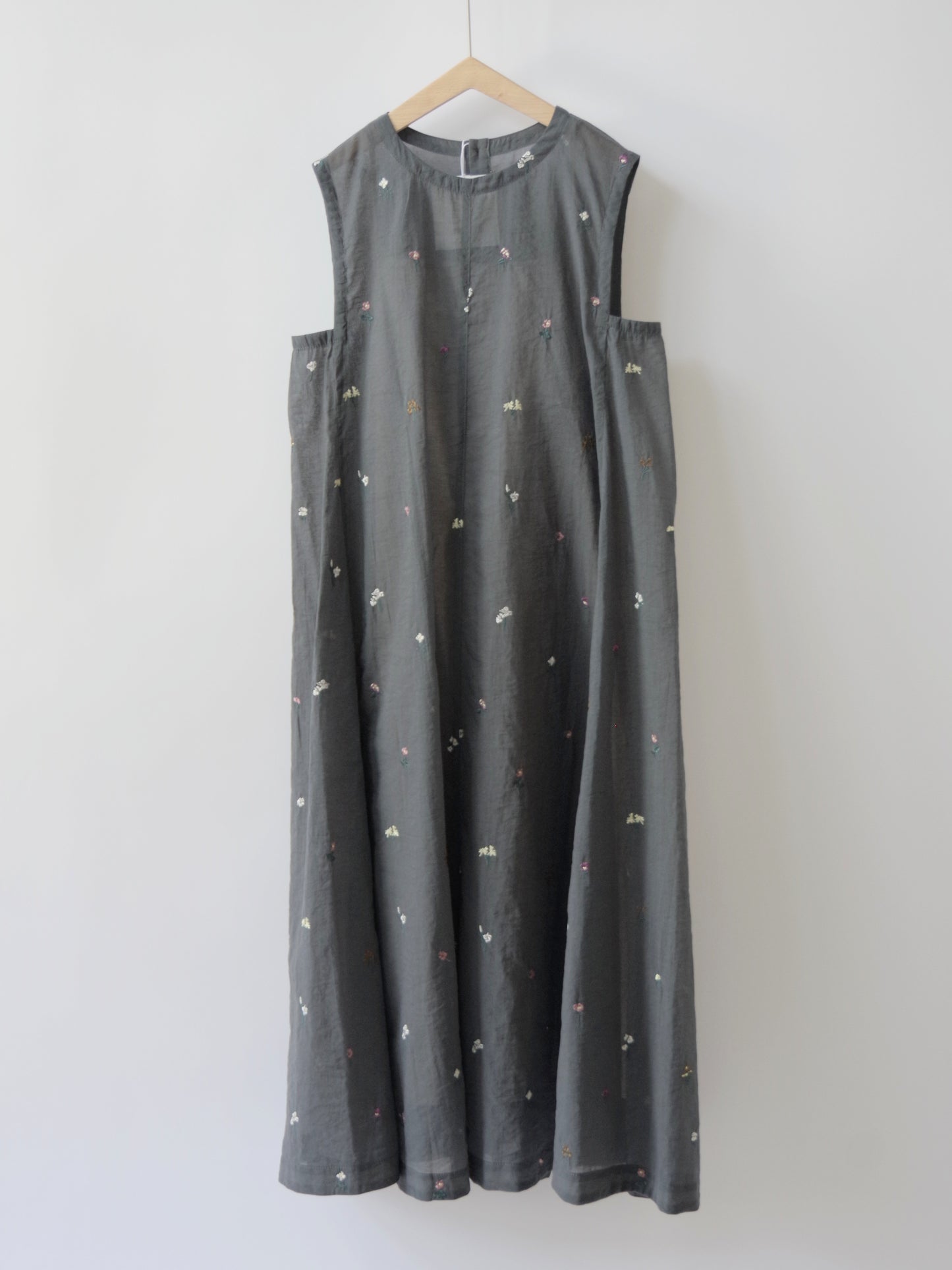 コットン/ナイロン sheer floral刺繍 ワンピース | yuni