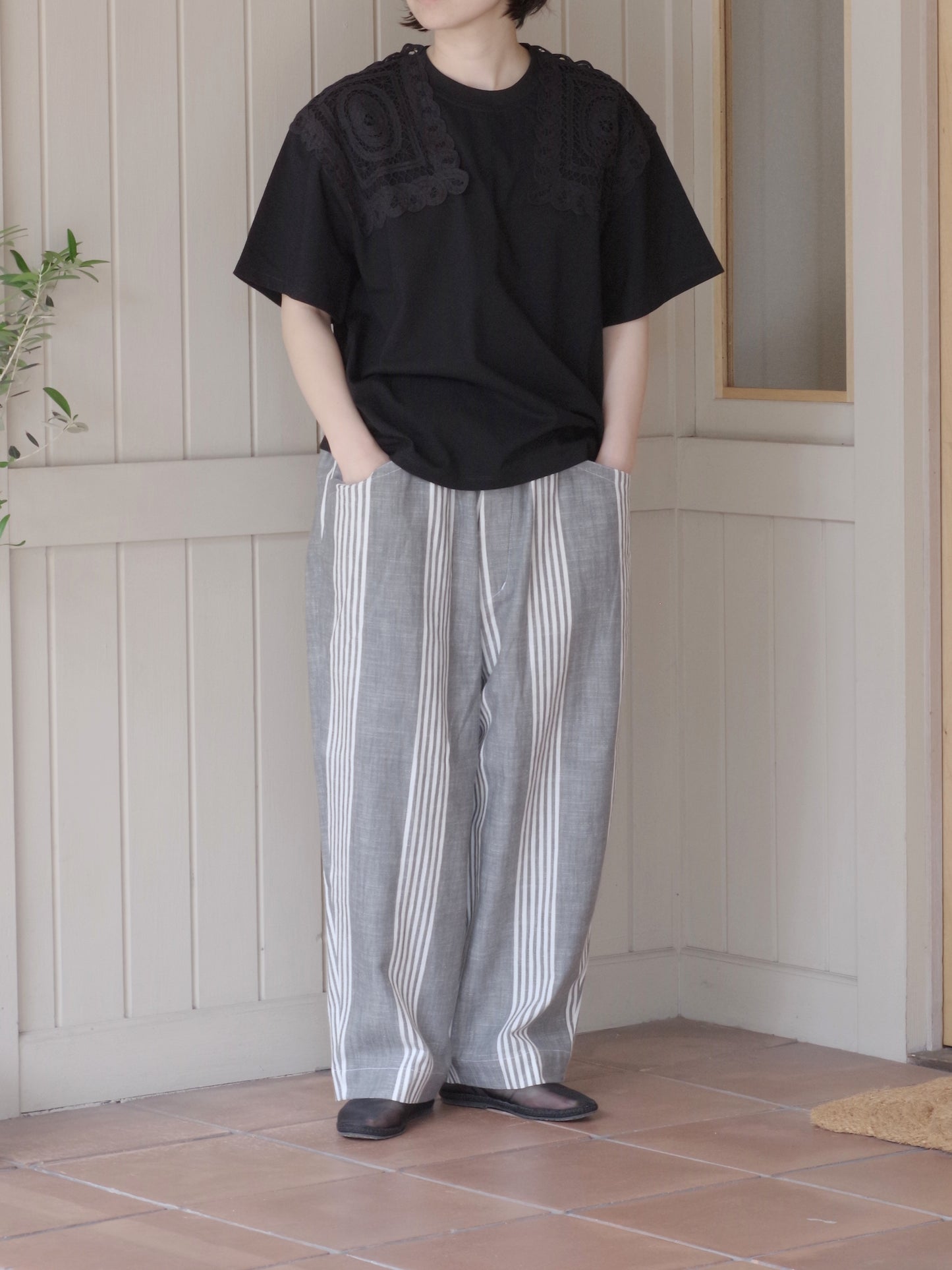 ダンガリーストライプ サルエルパンツ | HAVERSACK