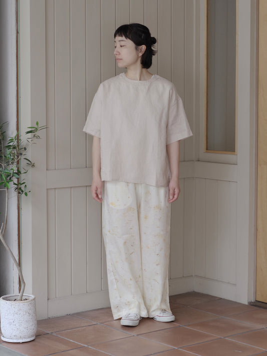 フレンチリネン バックボタンシャツ | TISSU