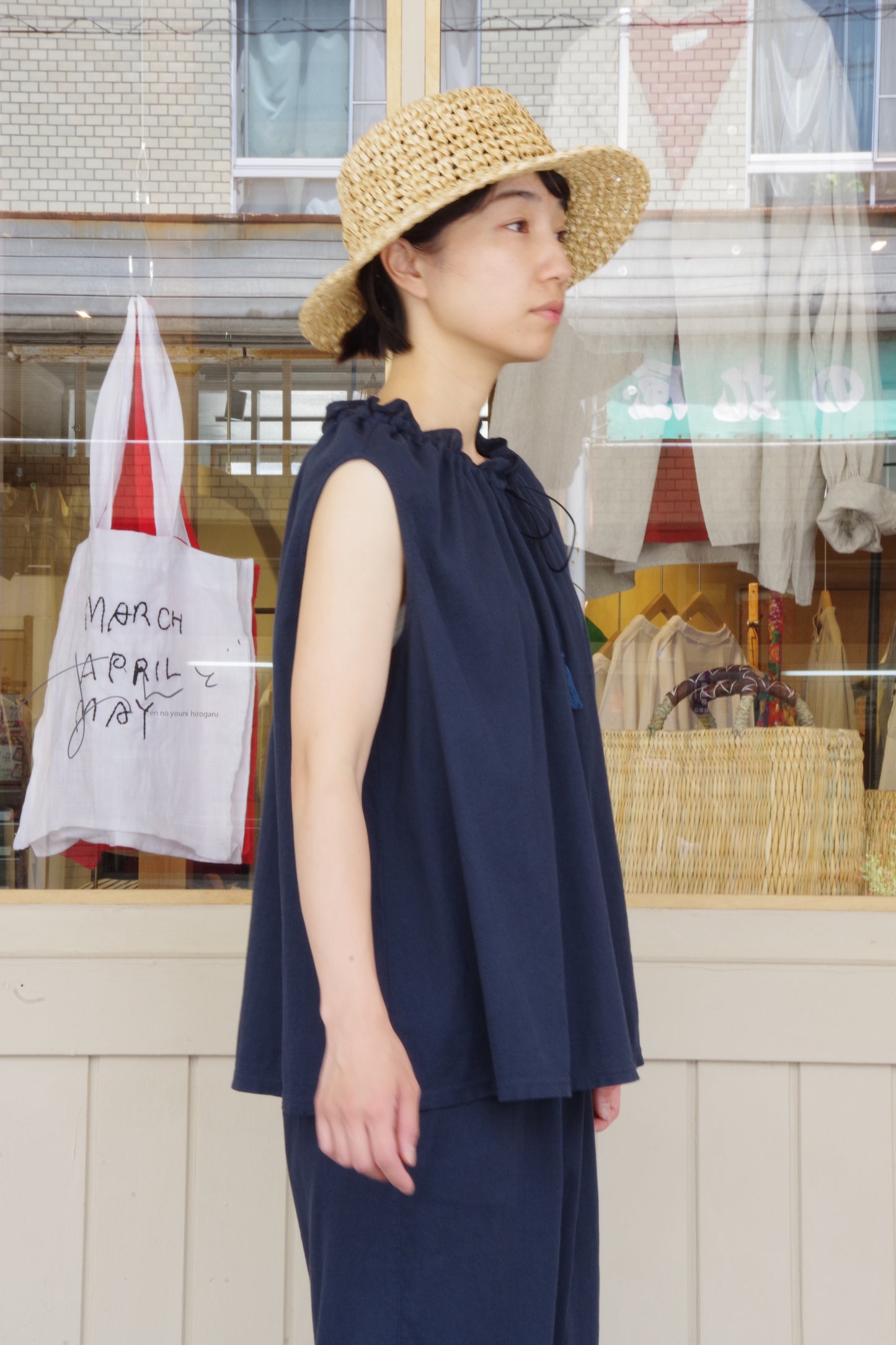 onde 高島ちぢみノースリーブブラウス | onde