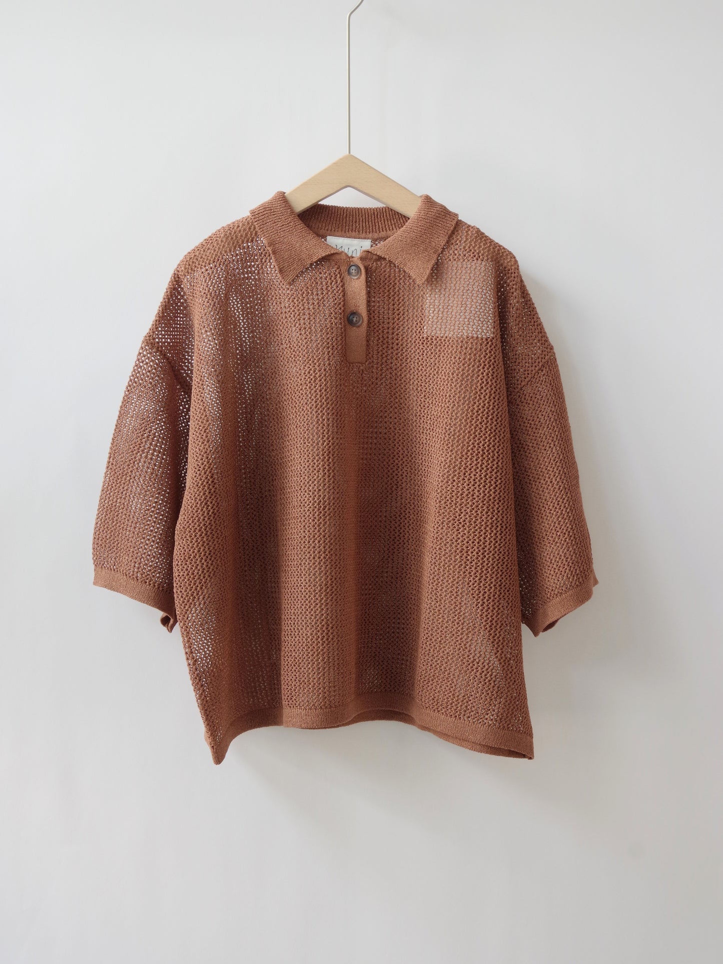 Lonsing18 和紙/Polyester knit ポロシャツ | yuni