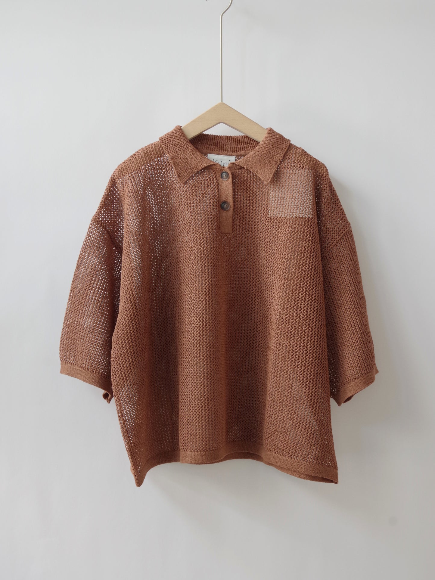 Lonsing18 和紙/Polyester knit ポロシャツ | yuni