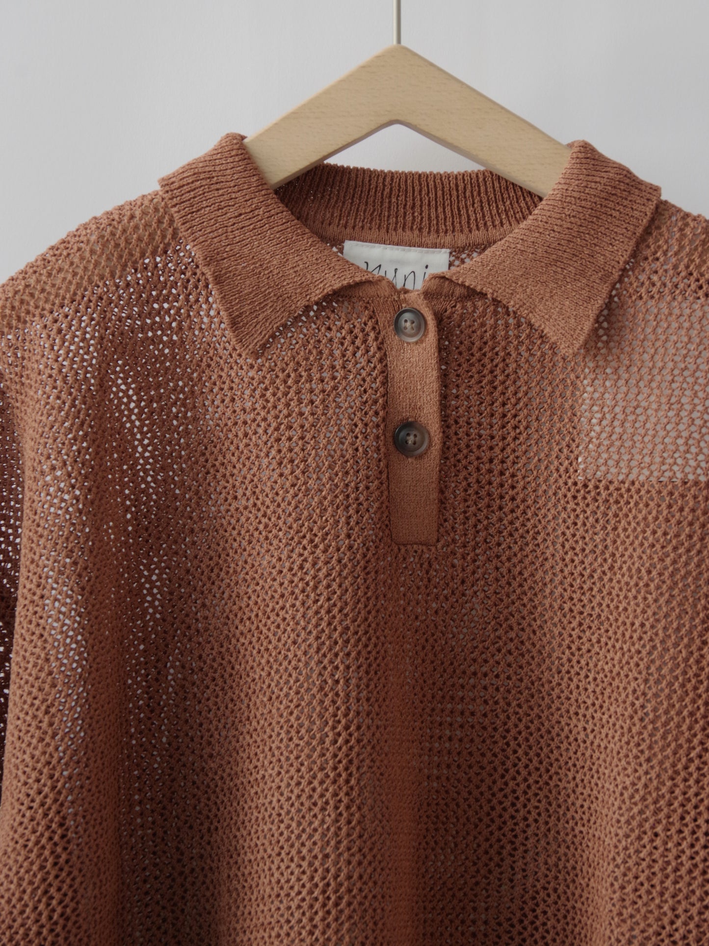 Lonsing18 和紙/Polyester knit ポロシャツ | yuni