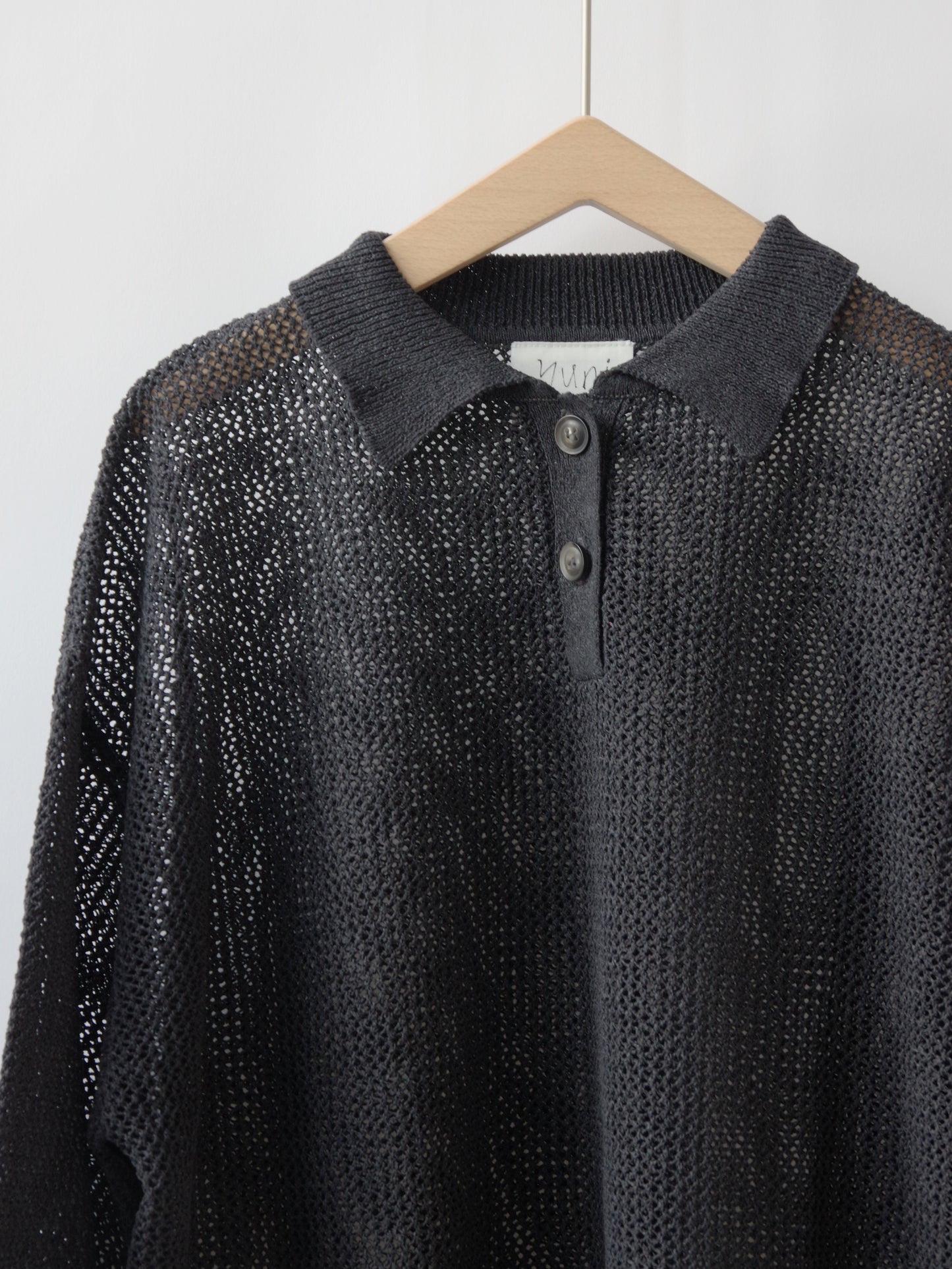 Lonsing18 和紙/Polyester knit ポロシャツ | yuni