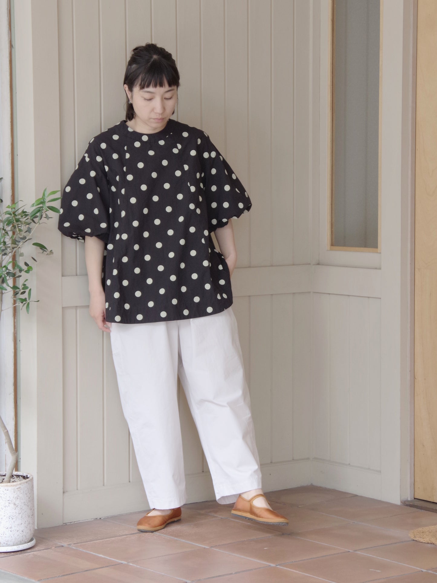 DOT PRINT BALLON ブラウス | buoybuoy