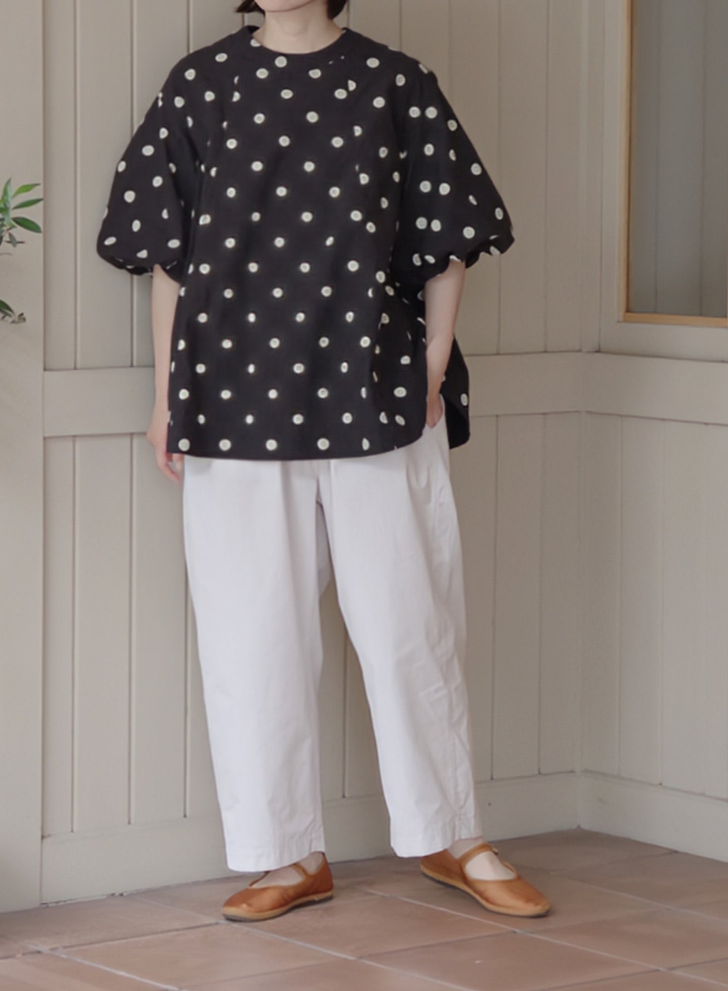 DOT PRINT BALLON ブラウス | buoybuoy
