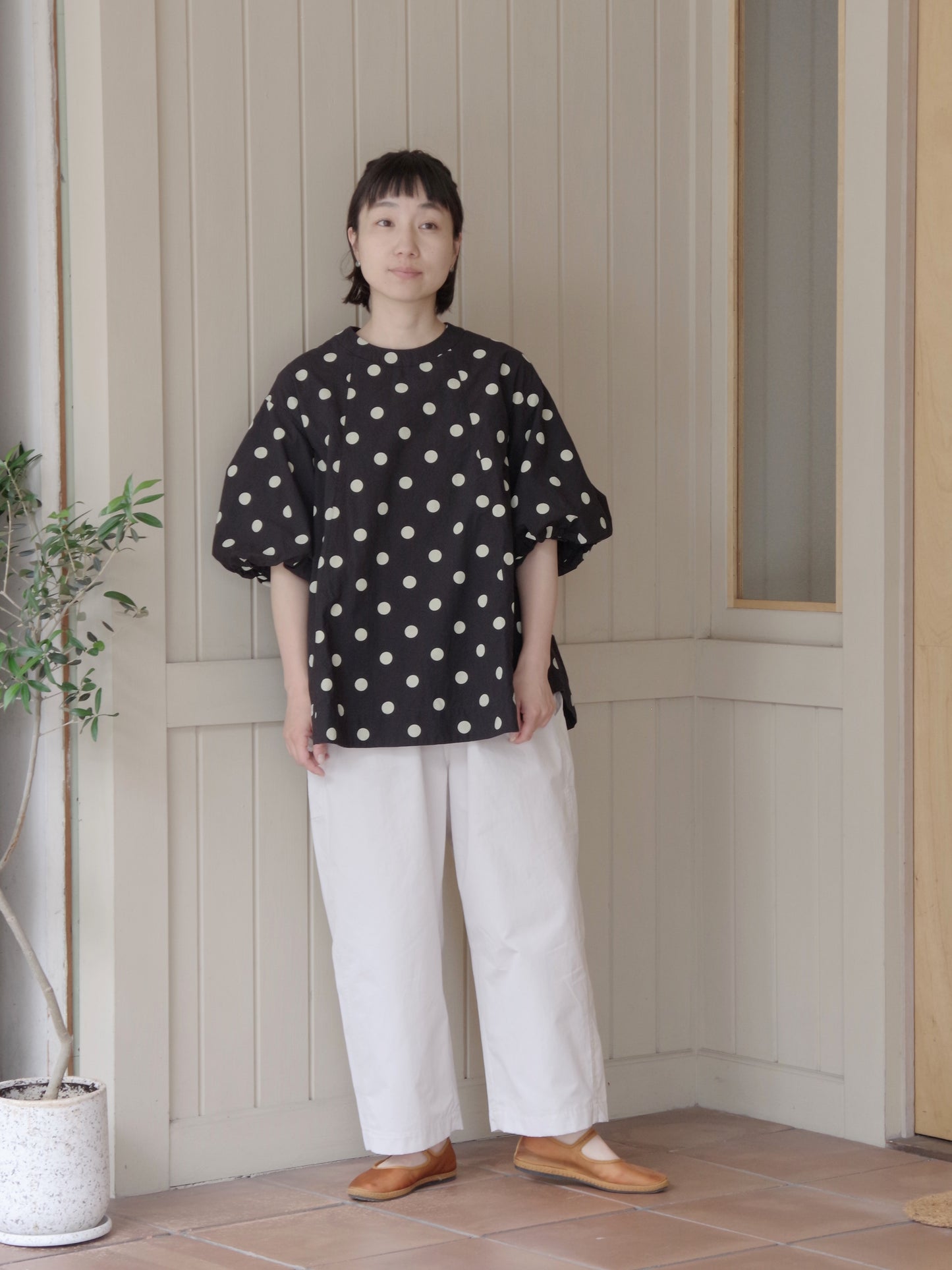 DOT PRINT BALLON ブラウス | buoybuoy