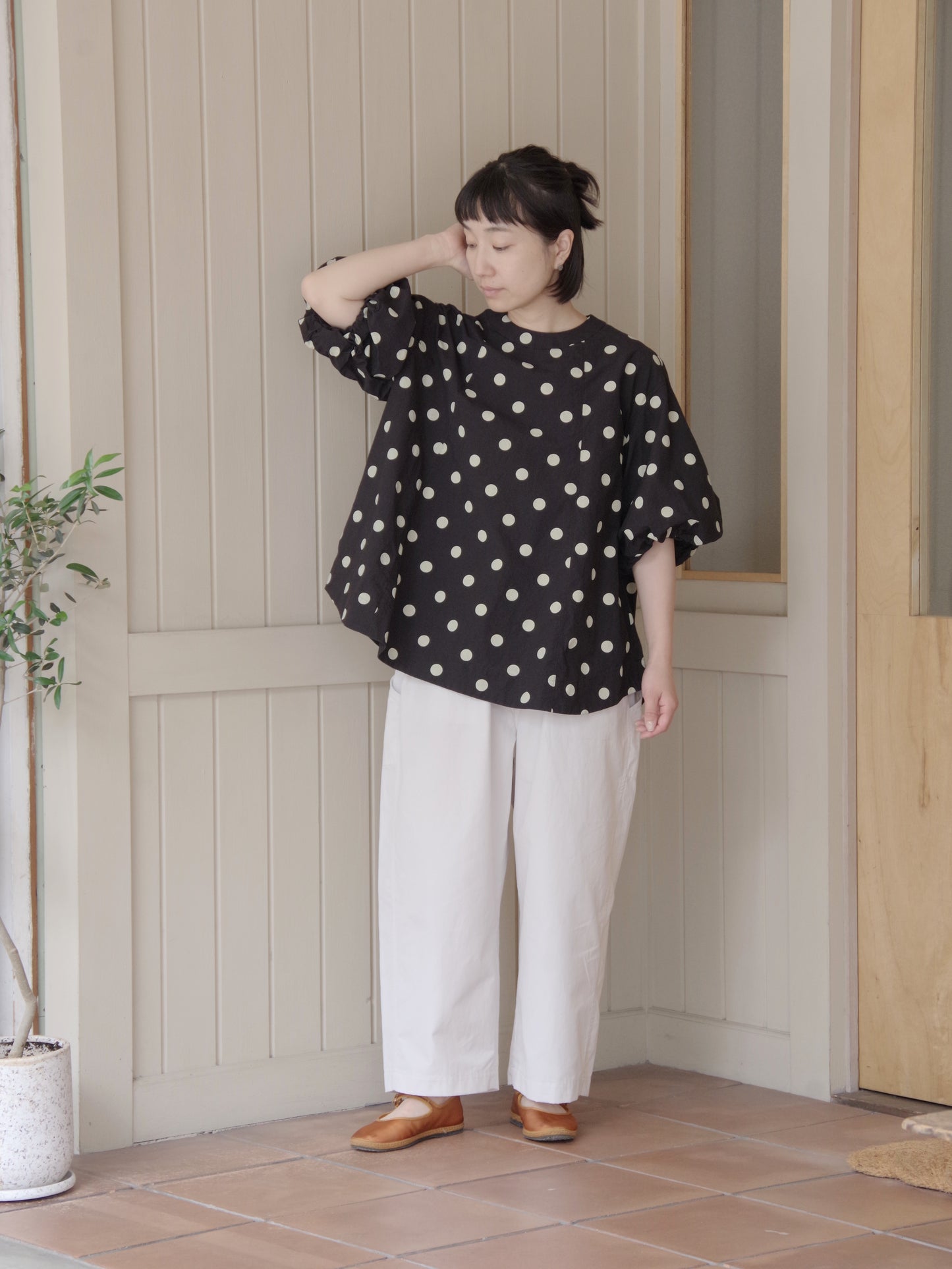 DOT PRINT BALLON ブラウス | buoybuoy