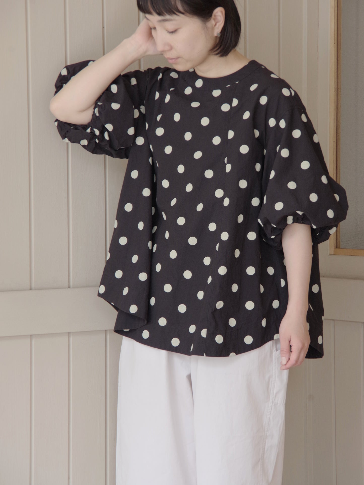 DOT PRINT BALLON ブラウス | buoybuoy