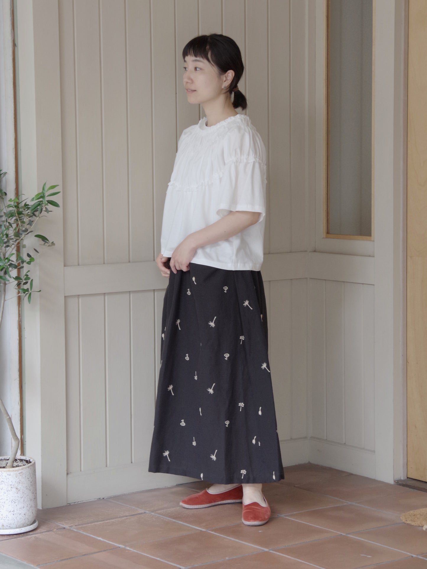 コットンリネンカットインスカート～nohara～ | atelier naruse