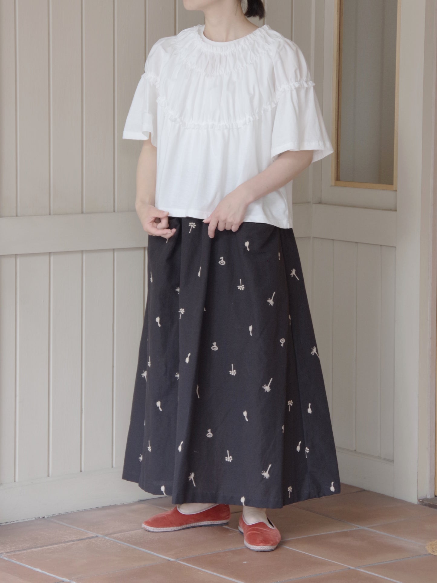 コットンリネンカットインスカート～nohara～ | atelier naruse