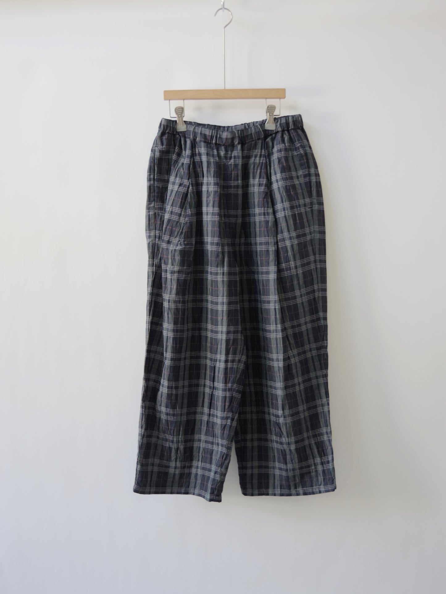 L/C/Pe washer check gum tuck パンツ | yuni