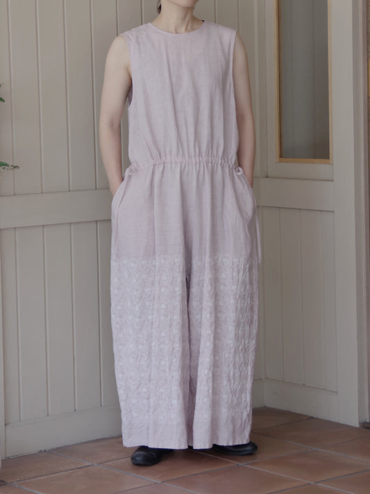 turn flower embroidery オールインワン | qiri