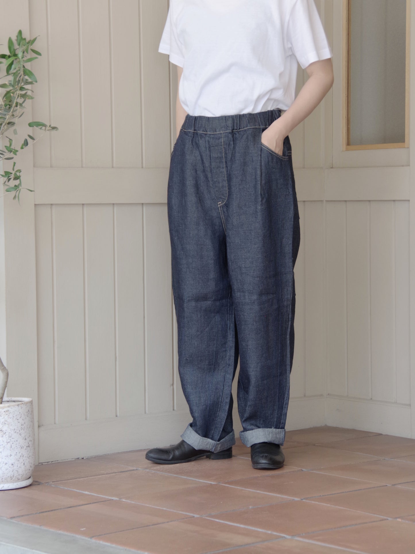 リネンデニムパンツ | Hands of creation