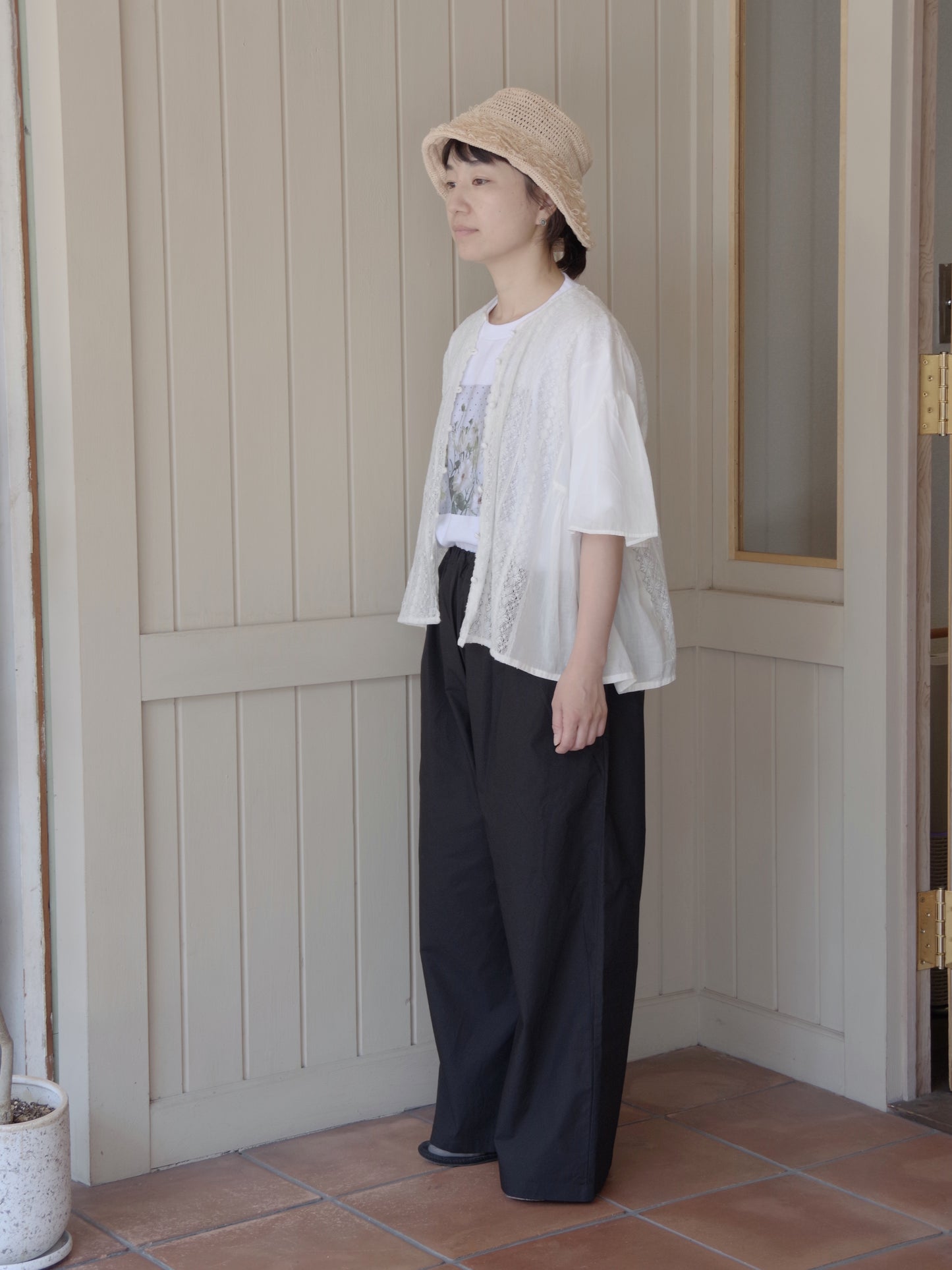 シンプルワイドパンツ 2｜potandtea
