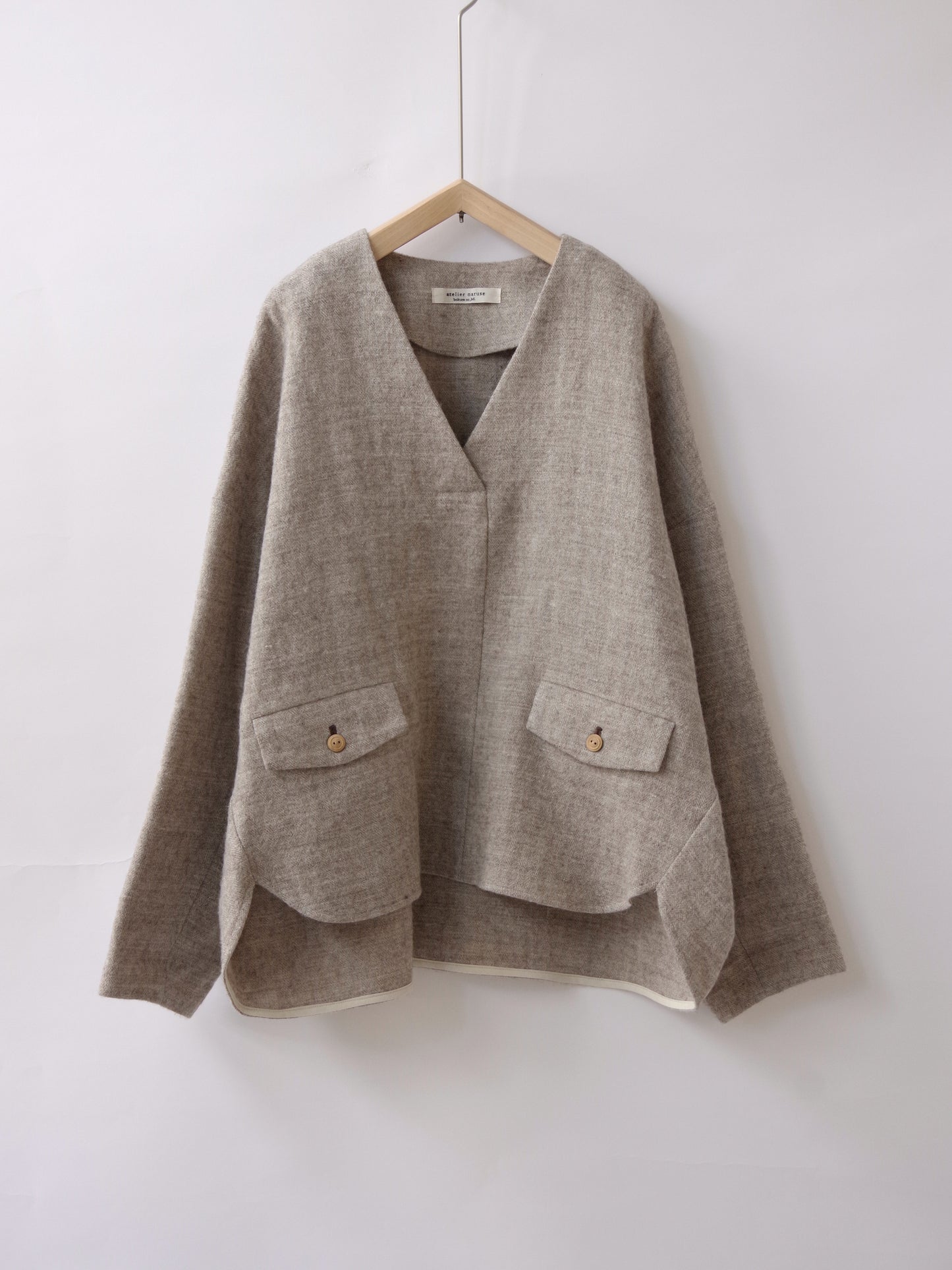 shetland wool linen smock | atelier naruse