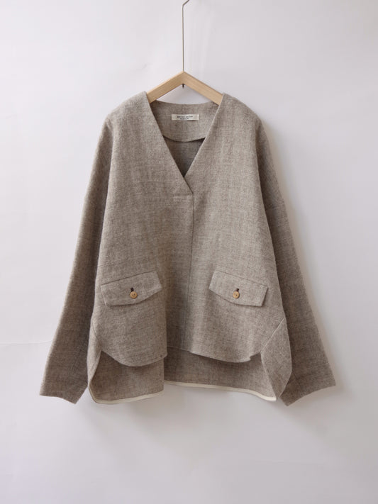 shetland wool linen smock | atelier naruse