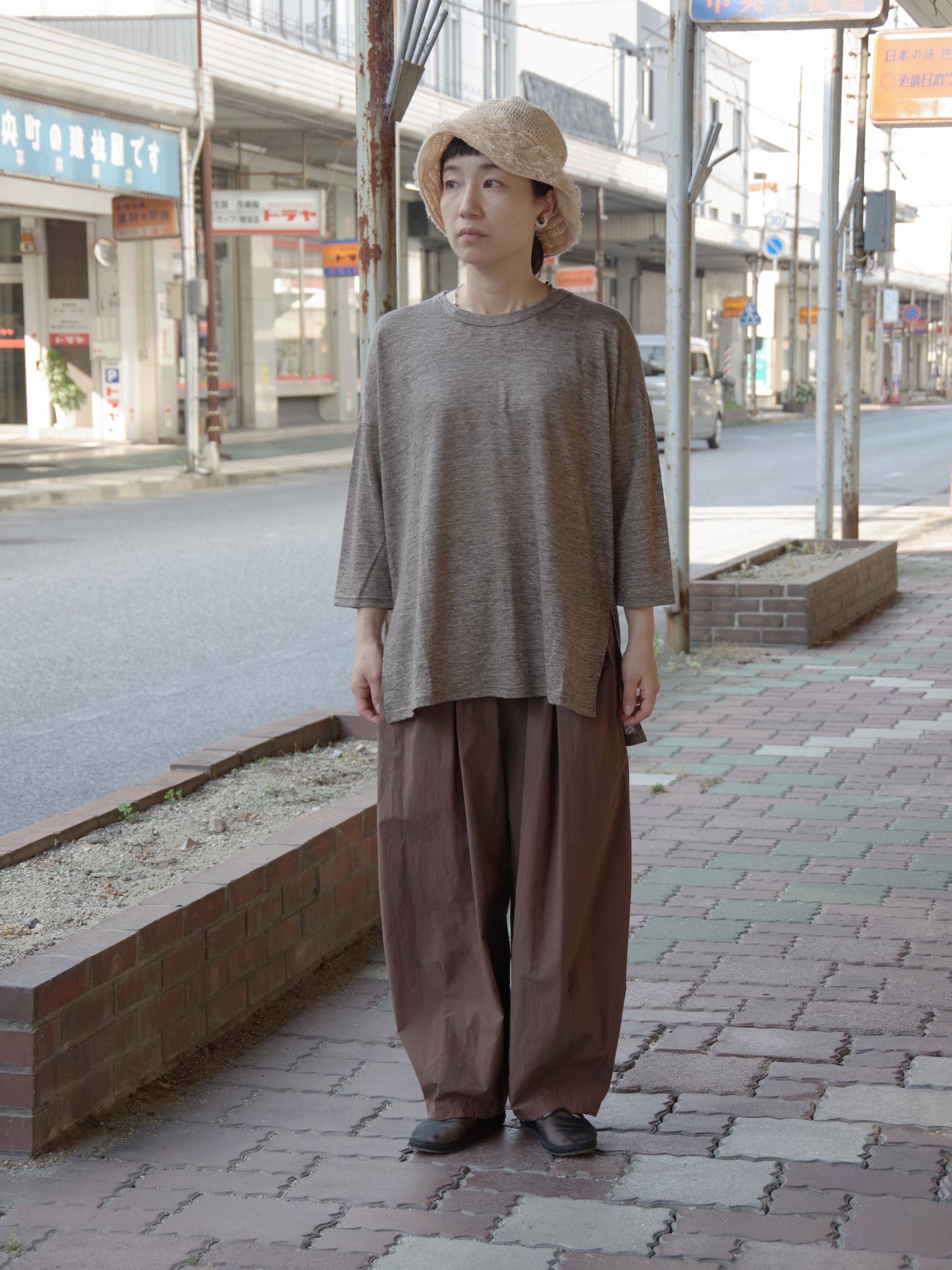 リネン天竺ルーズTシャツ | koton