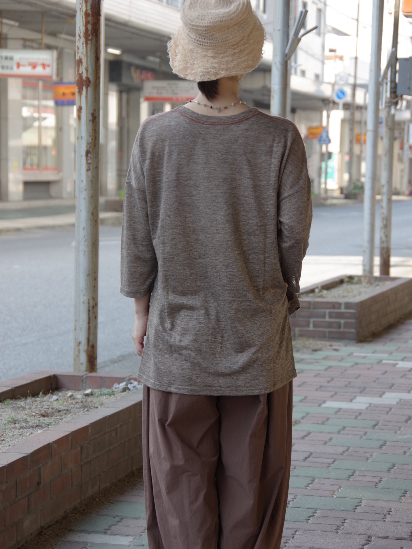 リネン天竺ルーズTシャツ | koton