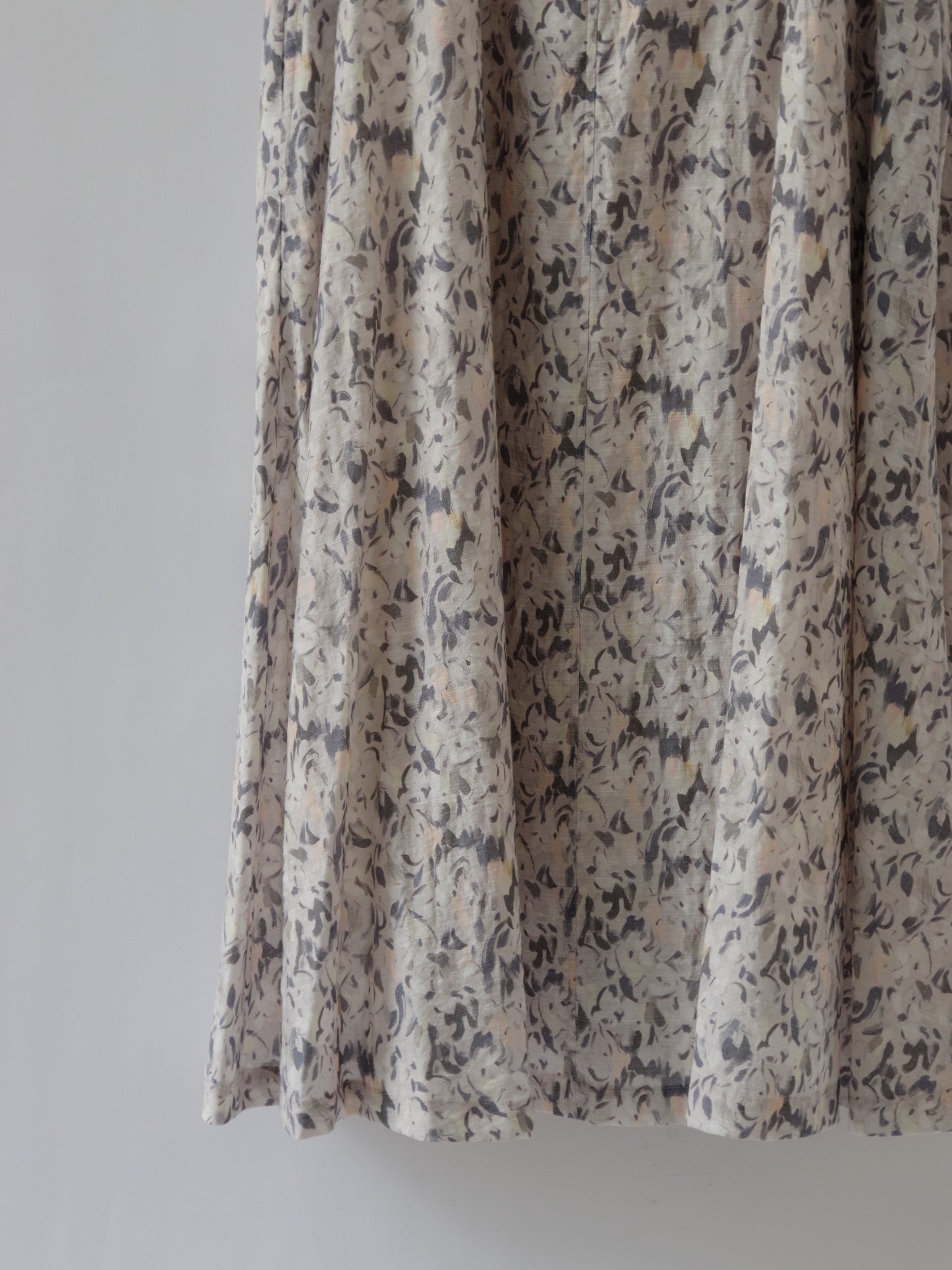 Cotton Nylon painting flower print ワンピース | yuni