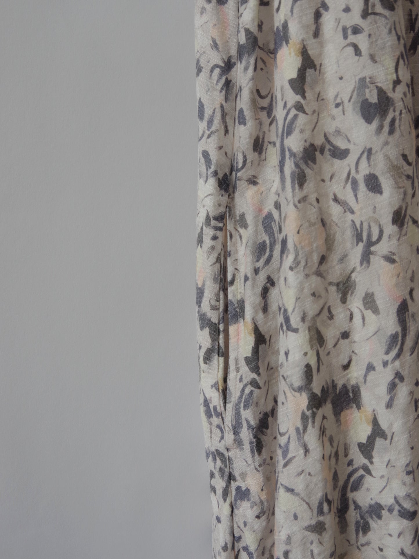Cotton Nylon painting flower print ワンピース | yuni