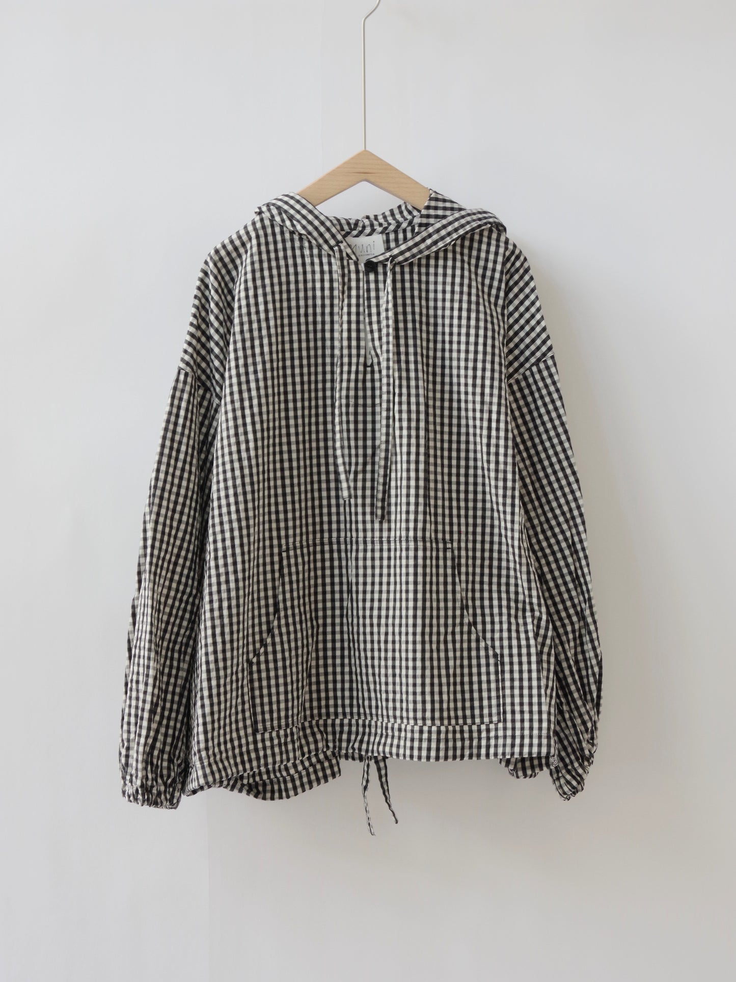 Cotton cupra ギンガム hooded パーカー | yuni