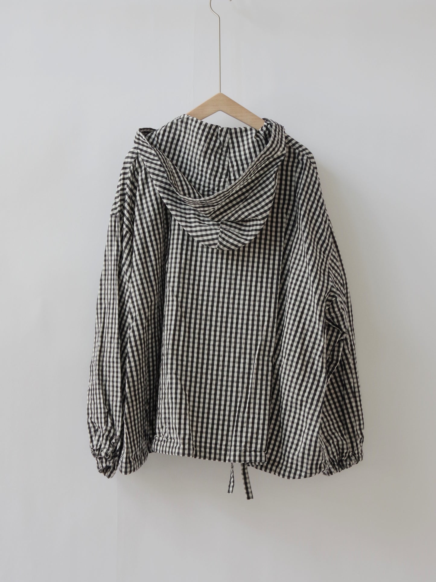 Cotton cupra ギンガム hooded パーカー | yuni