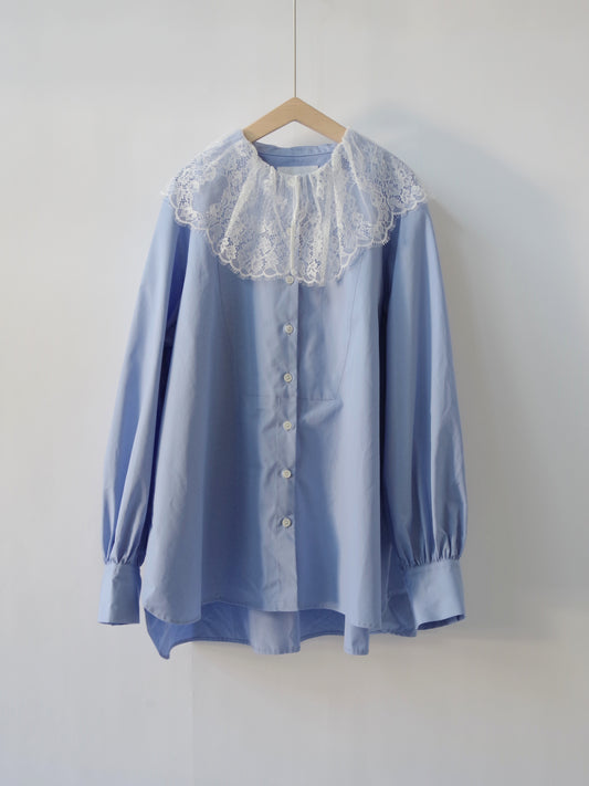lace  collar  blouse | Heriter