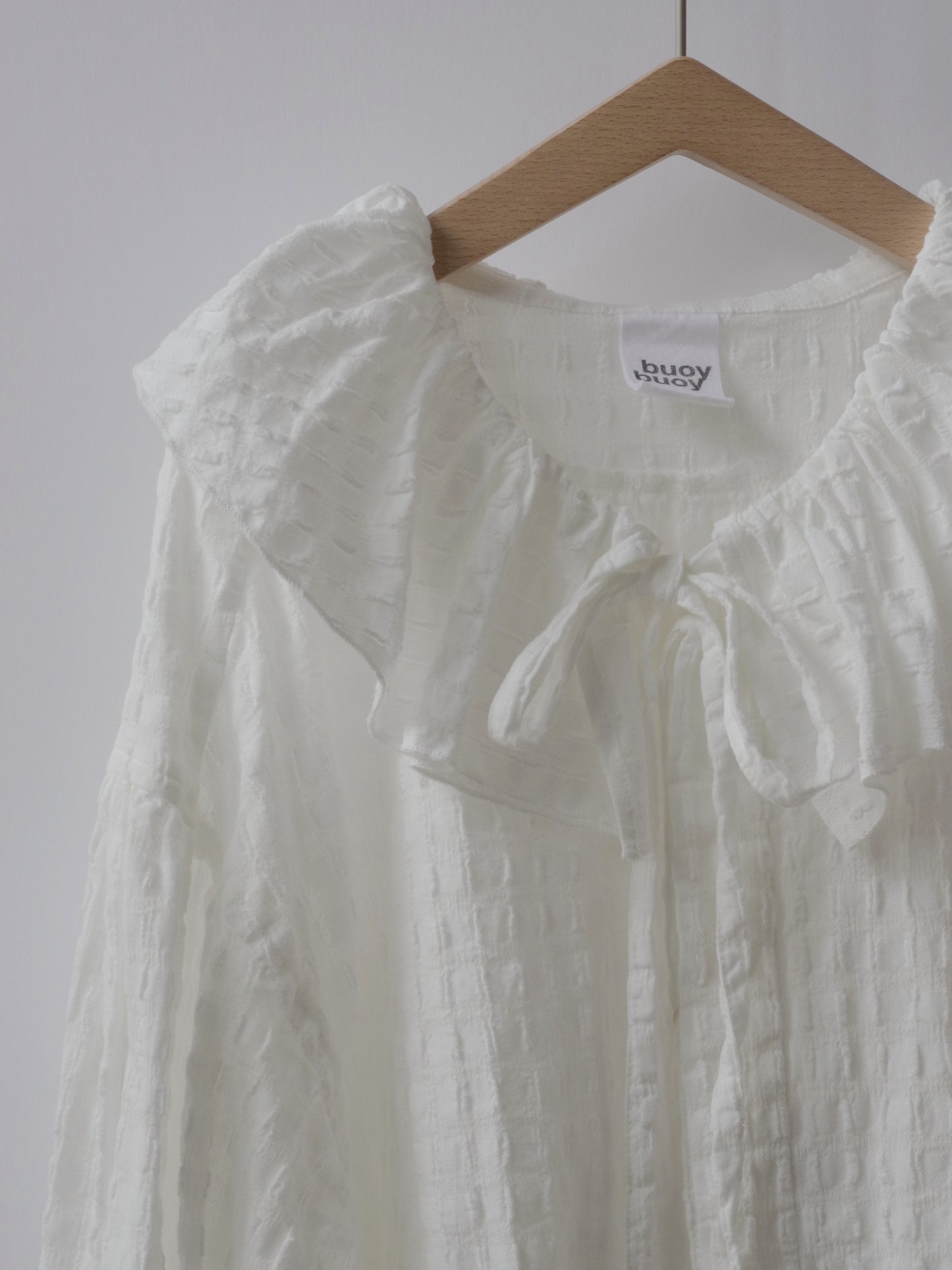 SHEER CHECK TACK FRILL ブラウス | buoybuoy