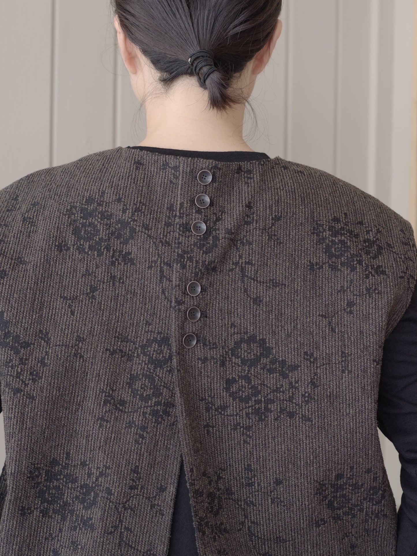 antique yarn jacquard ベスト | qiri