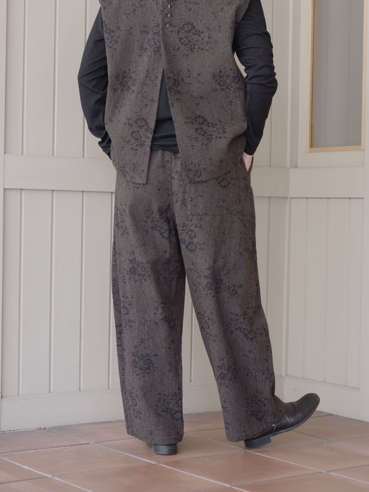 antique yarn jacquard ペインターパンツ | qiri