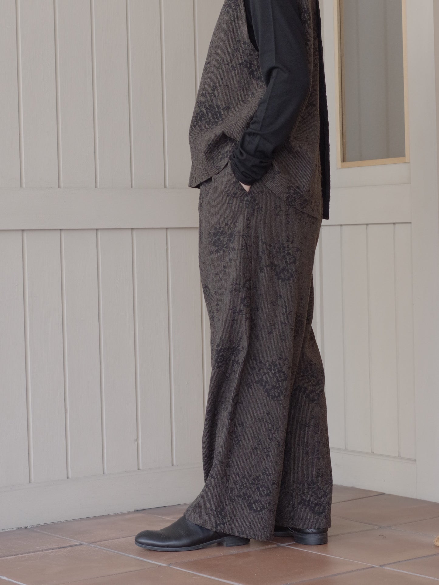 antique yarn jacquard ペインターパンツ | qiri
