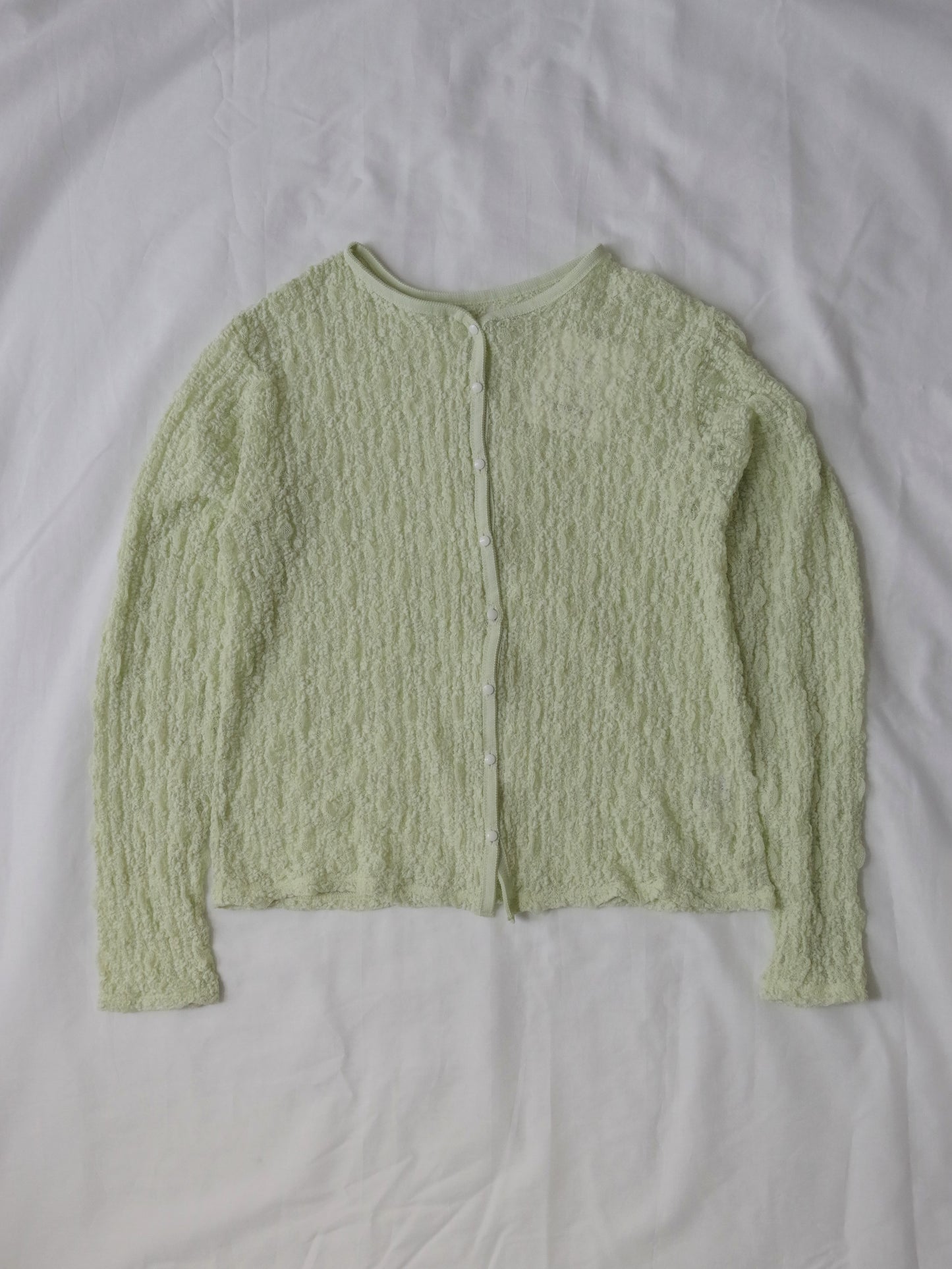 flower shirring lace カーディガン | yuni
