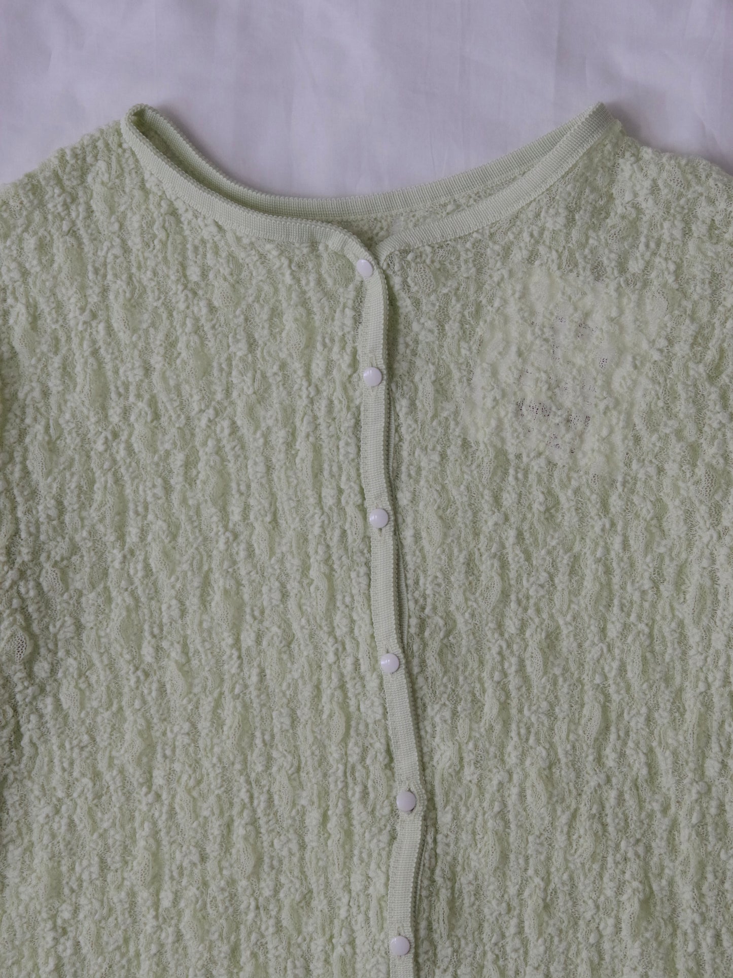 flower shirring lace カーディガン | yuni