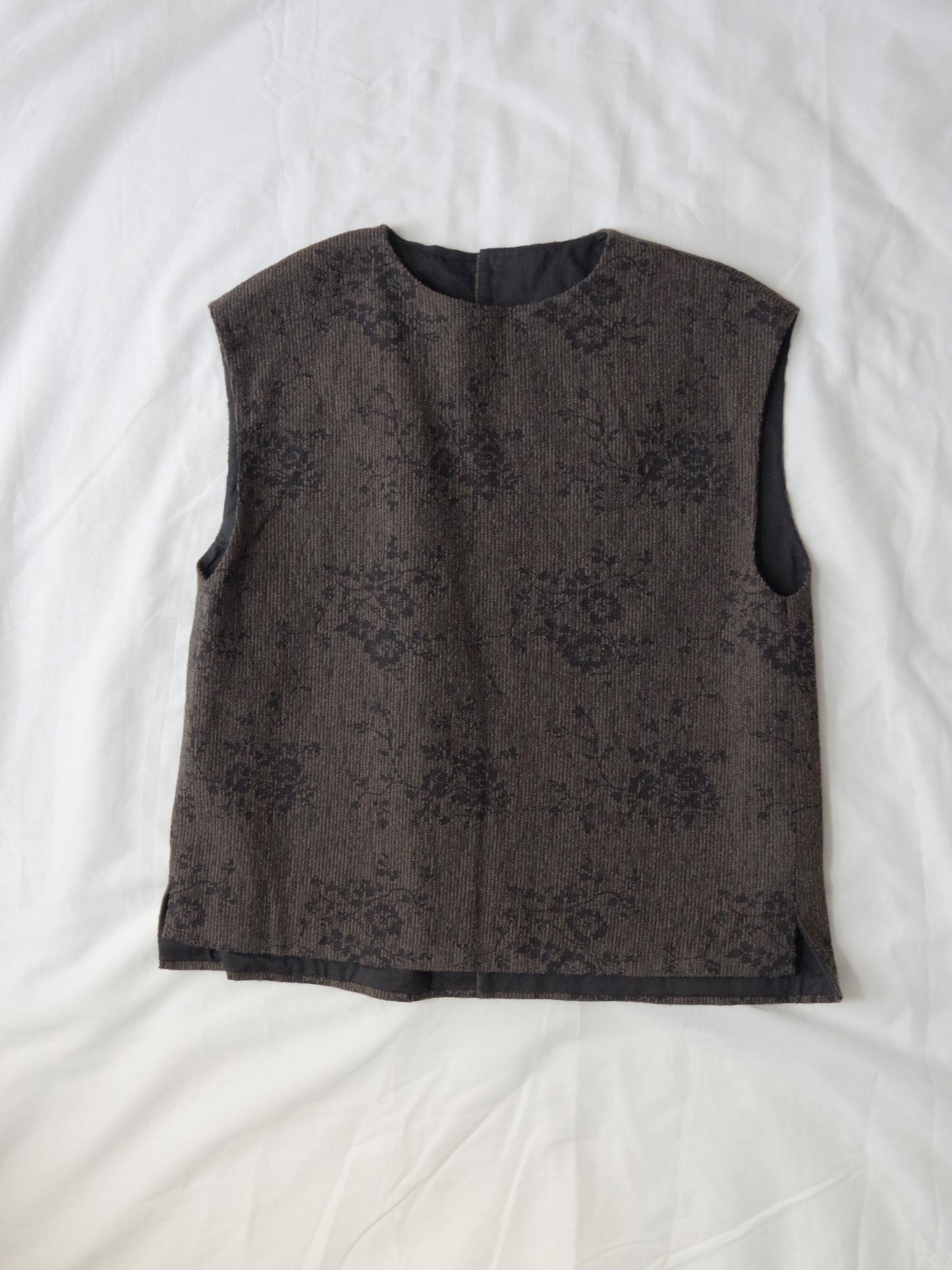 antique yarn jacquard ベスト | qiri