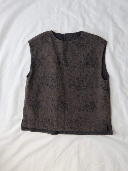 antique yarn jacquard ベスト | qiri