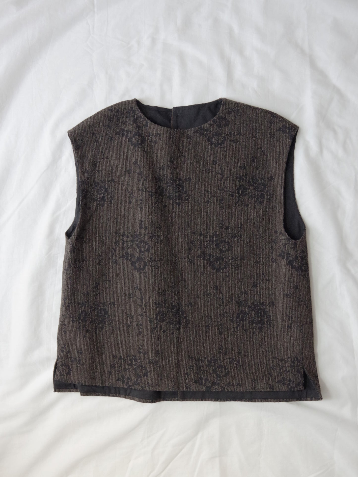 antique yarn jacquard ベスト | qiri